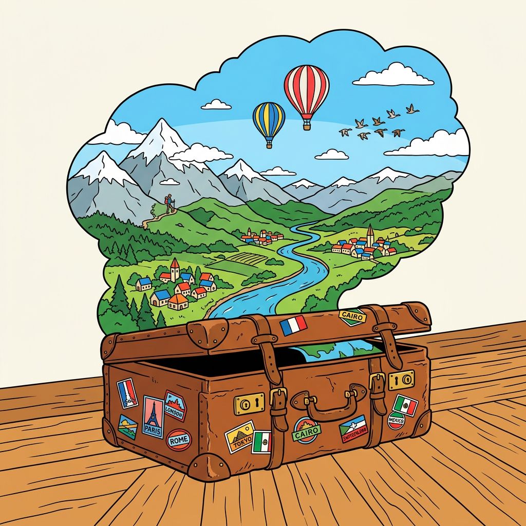 Mnemonic image for "Wanderlust"